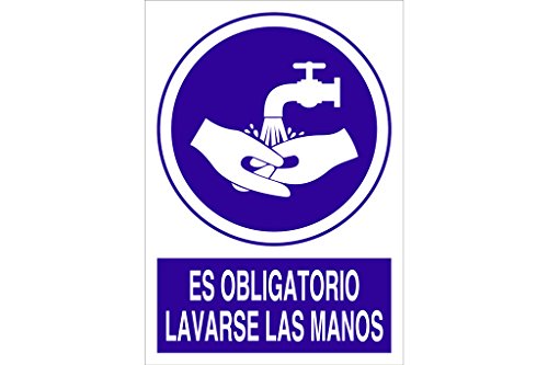 Plimpo Señal Adhesivo 210X148Mm. Es Obligatorio Lavarse Las Manos En Oferta Cofan O28Ad210148 Señal Adhesivo, 210 X 148 Mm