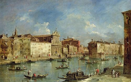 Toile Francesco Guardi Le Grand Canal peinture abstraite décoration de chambre chic