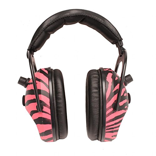 Pro Ears Predator Gold NRR 26 Ear Muffs, Pink Zebra