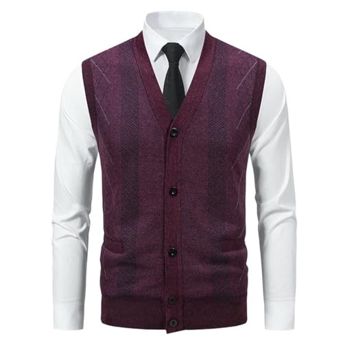 Cardigan chaud en tricot pour homme coupe ajustée à boutons