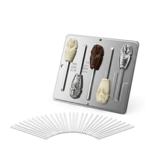 Egyptian Mummy Lollipop Chocolate Candy Mold 3310, 5 Cavities, 1.5