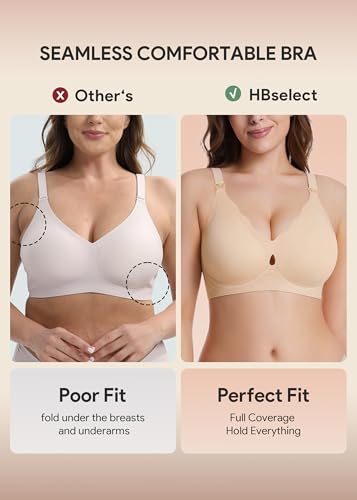 Image of HBselect Nursing Bras for Breastfeeding 3 Pack Women Maternity Jelly Bras | Wireless Classic Jelly Support Nursing Bra, Seamless Scalloped Maternity Bras, Comfort Pregnancy Sleep Bralette with Extender