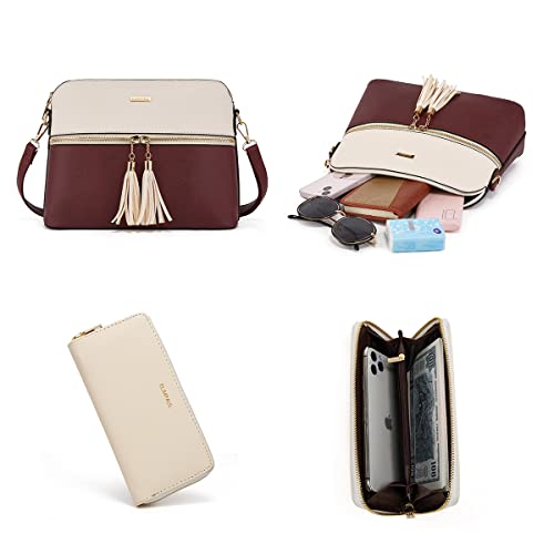 Image of Women Fashion Handbags Wallet Tote Bag Shoulder Bag Top Handle Satchel Purse Set 4pcs