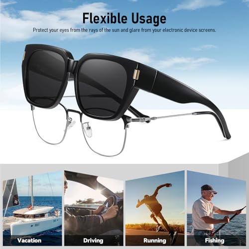 Image of HAOLOTA Polarized Sunglasses for Men Women Designer Driving Glasses Lightweight UV400 Protection