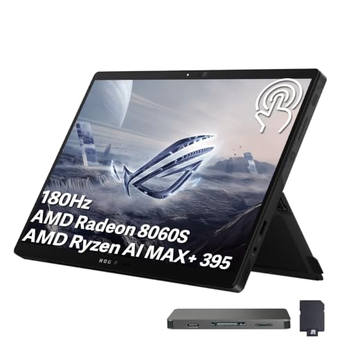 Image of ASUS ROG Flow Z13 13.4 inch 180Hz WQXGA 2-in-1 Touchscreen Gaming Laptop, Ryzen AI MAX+ 395, 64GB LPDDR5X, 3TB Storage(2TB SSD+1TB Docking Station Set), Backlit Keyboard, Wi-Fi 7, Win 11, Black