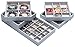 ORIGIA Magic Stackable Jewelry Trays Closet Dresser Drawer Organizer for Accessories, Gadgets & Cosmetics, Storage Display Showcase Holder Box, Set of 5