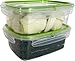 Snips/ Snipslock Set 2 Contenitori alimentari da 1,80 LT/ 23,5 x 18,5 x 11 cm/BPA Free/ Made in Italy, Verde