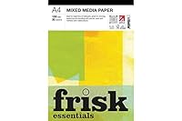 Frisk Essentials Mixed Media Papierblock, 150 g/m², 30 Blatt, A4, Weiß