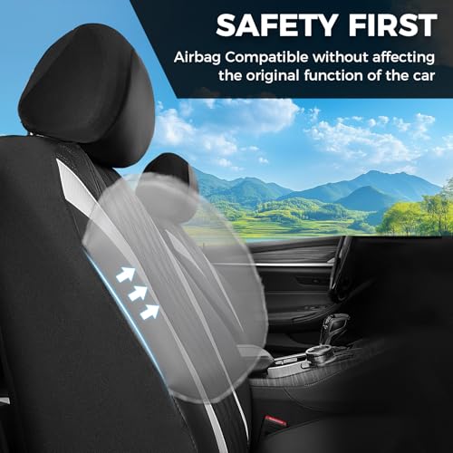 Image of FLORICH Car Seat Covers Front Seat, Leather Seat Covers for Cars, Waterproof Car Seat Protector Breathable, Front Seat Covers for Cars, Automotive Seat Covers Universal Fit for Most Car Truck SUV