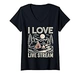 Mujer Me Encanta la Naturaleza Salvaje, Las retransmisiones Camiseta Cuello V
