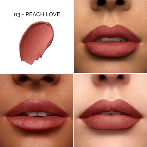 Image of Colors Queen Color It All Long Lasting Crayon Lipstick | Up to 18 Hours Stay | Creamy Matte Finish | Waterproof & Light Weight| Smudge Proof & Non-Transferable | Lipstick for Women (Peach Love,3.5g)