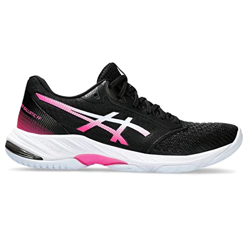 ASICS Women's Netburner Ballistic FlyteFoam 3 Volleyball Shoes, 6, Black/HOT Pink