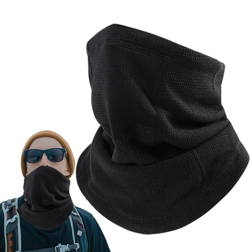 XIAOXIAOYU Calentador de cuello de invierno, polaina para cuello de moto, cubierta de cara y cuello ultra cálida, diseño grueso, cordón, calentador de cuello a prueba de viento, manguito para deportes