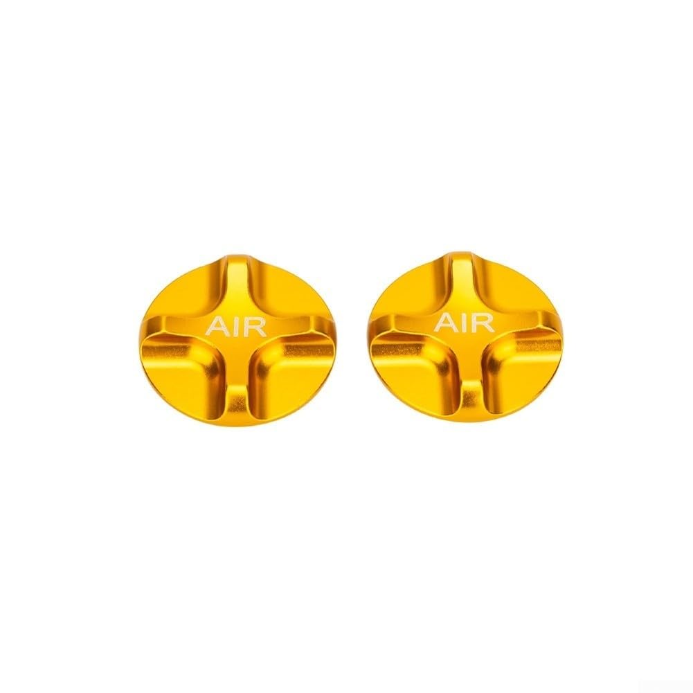 Aluminum Alloy Fork Covers Set Of 2 For Mountain Bike For AV Valve Suspension Forks Dust Resistant Fork Cap Design(Golden)