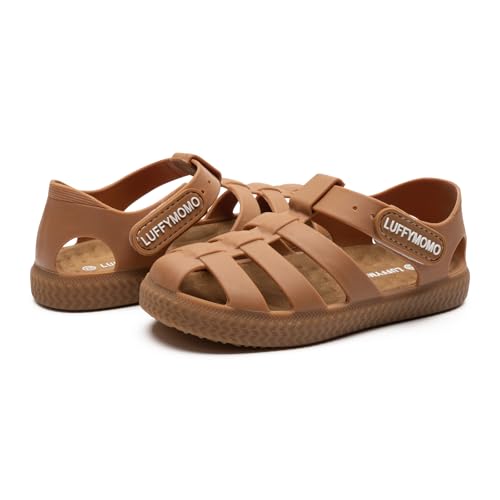Image of Luffymomo Boys Girls Closed Toe Sandals Lightweight Beach Water Shoes Adjustable Summer Outdoor Sandal for Toddler /Little Kids