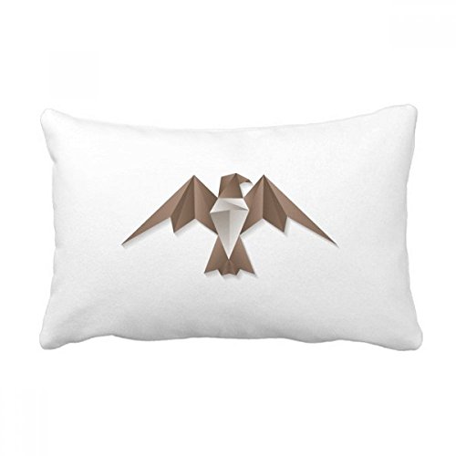 Oreiller lombaire aigle origami multicolore décor canapé
