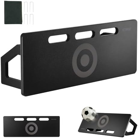 VEVOR Soccer Rebounder Board, Portable Soccer Wall with 2 Angles Rebound, Foldable HDPE Kickback Rebound Board, Soccer Training Equipment for Kids and Adults, Passing & Shooting Practice