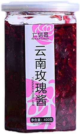 Rose Petal Jam All Natural Yunnan Jam Pure Rose Blended with Honey Yunnan Preserved Rose Tea 14.1 oz jar