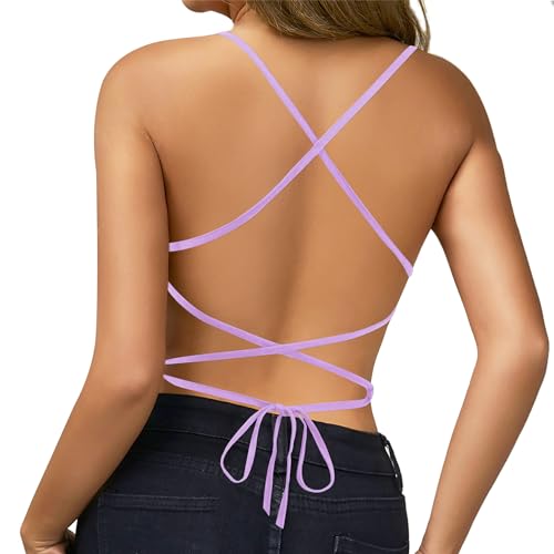 Mocure Womens Sparkly Butterfly Sequin Crop Tops Sexy Trendy Sleeveless Cute Butterfly Halter Tops Rave Wrap Tube Vest Top for Belly Dance Costume Outfits by Mocure - Used condition - Image 4