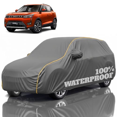 Image of Premium Polyester Car Cover XUV 700 All-Weather Protection from Rain, Dust & Sun | UV Resistant Fabric | Full Body Secure Fit for Outdoor & Indoor Parking Grey