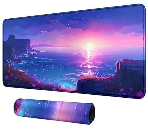 Image of Card Mat for MTG & TCG Playmat,Ocean Blue Sky Purple