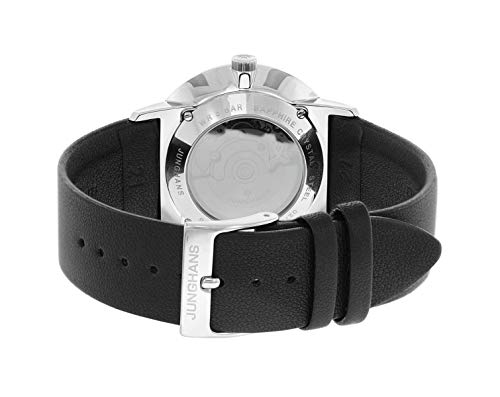 Junghans Watch Form A Automatic Matt Silver Dial Black Leather Strap 027/4730.00 #TOP2