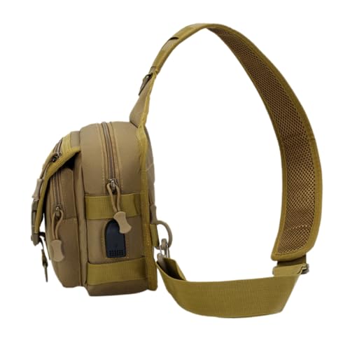 Sacoche bandoulière homme marron wolf sac d'extérieur résistant chasse