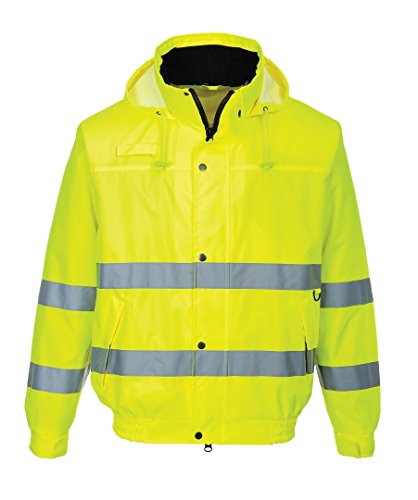 Portwest Hi-Vis Lite Bomber Jacket, Size: L, Colour: Yellow, S161YERL