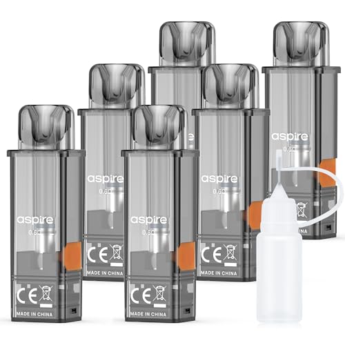 �y���K�i�zAspire Gotek �����pPOD �J�[�g���b�W �d�q�^�o�R �A�X�p�C�A �S�[�e�b�N Pro/X2/X3/Nano��p ���L�b�h������ �e��4.5ml ���� �l�ߑւ��p �j�R�`���Ȃ� ���L�b�h�Ȃ� �j�[�h���{�g���t�� 2��x3�Z�b�g�i0.