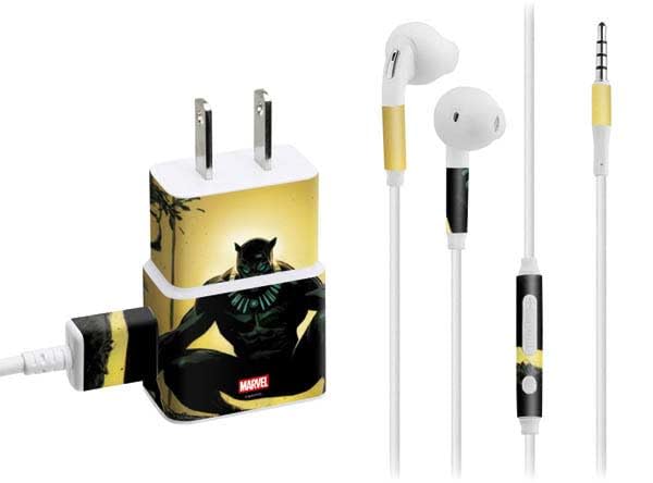 Skinit Decal Other Skin Compatible with Phone Charger - Officially Licensed Marvel Black Panther TChalla King of Wakanda Design