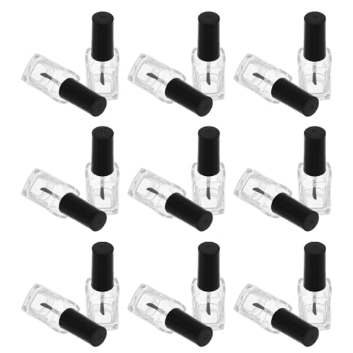 Contenants de vernis à ongles 15 ml en verre transparent pour réparer vos pinceaux abîmés