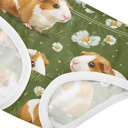 Wusikd Cute Brown Guinea Girls' Underwear Cotton Daisy Girls Briefs Soft Toddler Underwear 2T4