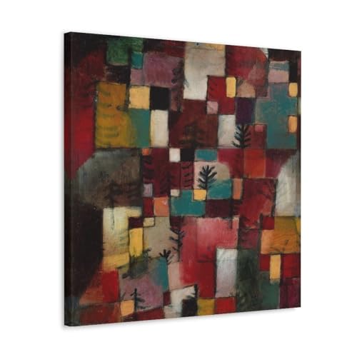 Impression sur toile Paul Klee Redgreen Violet-Yellow 70x70 cm