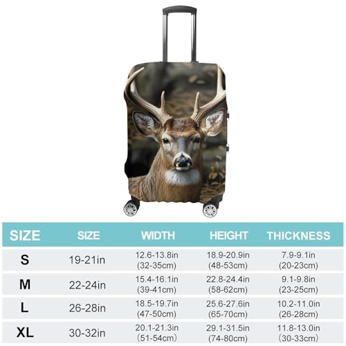 Camouflage Deer Luggage Cover, Washable Elastic Suitcase Cover Protector Fit 18-32 Inch Luggage2