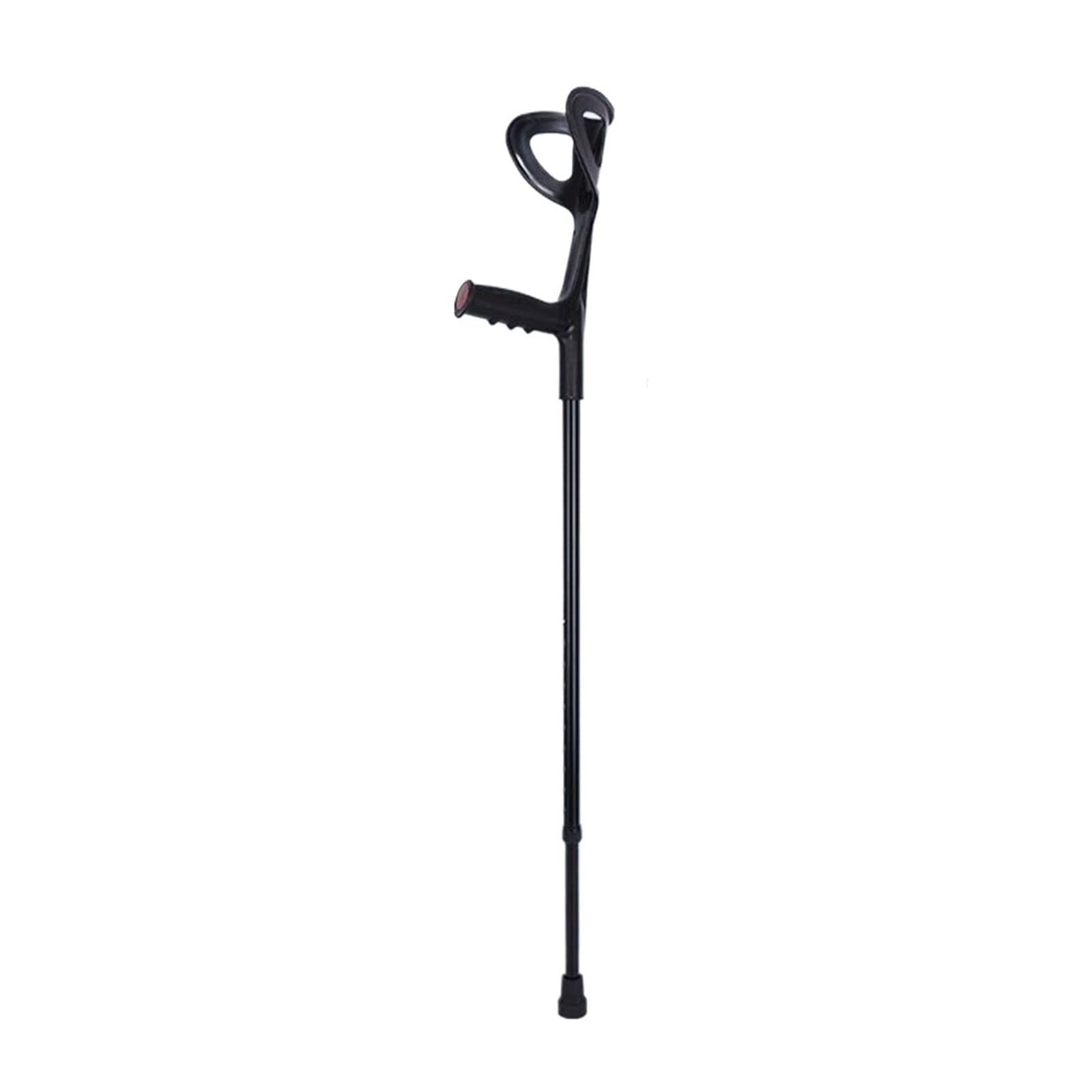 Muletas Para Antebrazo Ajuste De Altura, Aluminio Muletas De Codo Agarre Cómodo Y Resistente Al Desgaste Para Un Apoyo Estable Al Caminar(Black,140-165CM_1PCS)