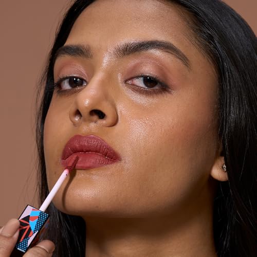 Image of Kiro Non-Stop Airy Matte Liquid Lipstick - Sugar Petal (Brownish Pink), 5ml | Super-Pigmented, Long-Lasting, hydrating | Waterproof, Smudge-Proof, Lightweight | Infused with Avocado & Apricot Oil