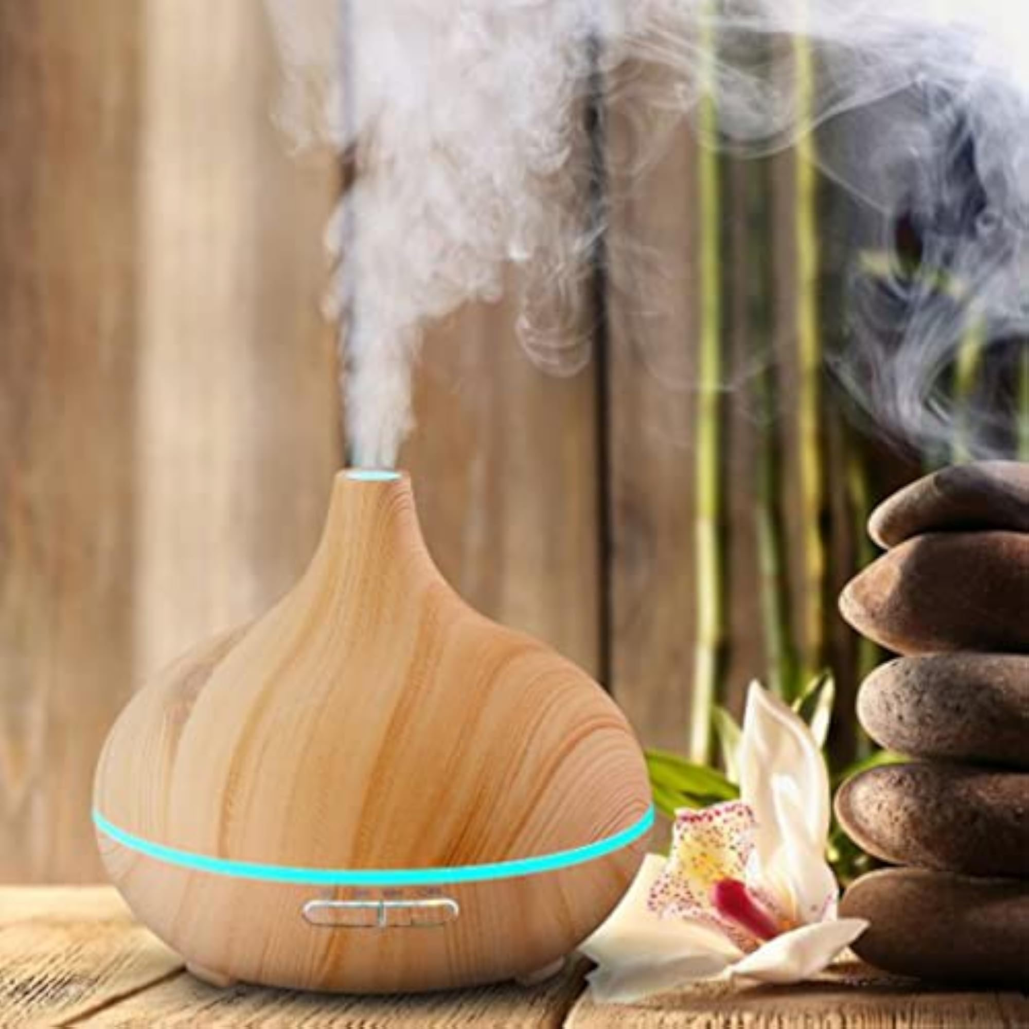 Pure Source Ultrasonic Humidifier & Essential Aroma Diffuser, 7 LED Lights