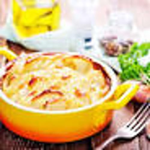 Gratin champenois de chaource aux pommes de Fontenay