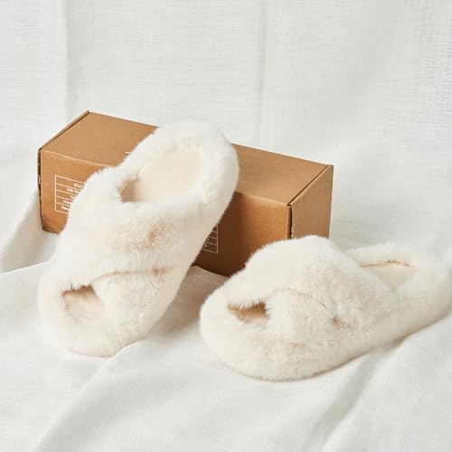 Women's Memory Foam Fluffy Plush Slippers - Cozy Furry Comfy Shoes2