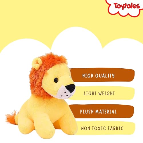 Image of TOYTALES Baby Lion Soft Toy for Kids | Cute Plush Stuffed Animal for Boys & Girls | Huggable Jungle Lion Teddy Bear | Small Cuddly Gift Toy for Toddlers & Babies