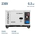 HYUNDAI Diesel Stromerzeuger DHY8600SE, 6.3 kW, 230 V