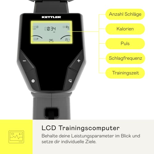 Kettler Rudergerät Rower 2.0 | 4kg Schwungmasse | 8 Widerstandsstufen | mobil Dank Batteriebetrieb | Magnetbremssystem… – Bild 4