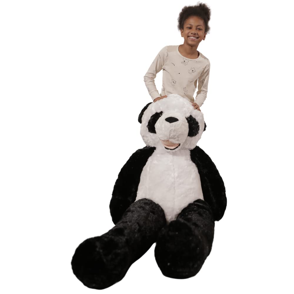 bananair - Gigantyczny pluszak Panda - zmontowany we Francji - Gigantyczny miś XXL, bardzo miękki i miękki, uściski na urodziny, do sypialni, uroczystości (160 cm)