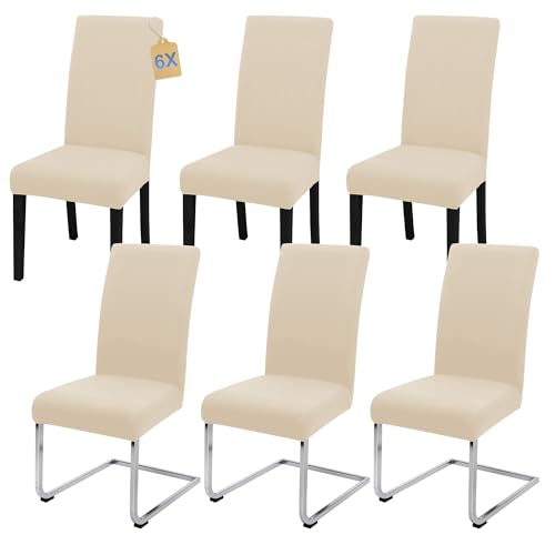 SUKAIKEQA élastique, Housse de Chaise Haute, Housse de Chaise de Bureau (Lot de 4/6/8 pièces avec Dossier) pour Le Salon, la Cuisine, la fête et l'hôtel....