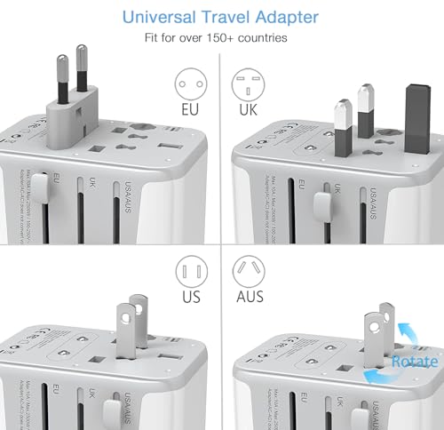 image for TESSAN Universal Travel Adapter, International Power Adapter with 4 US