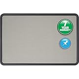 Quartet Contour Gray Fabric Bulletin Boards, 4 x 3 Feet, Gray Plastic Frame (7694G)
