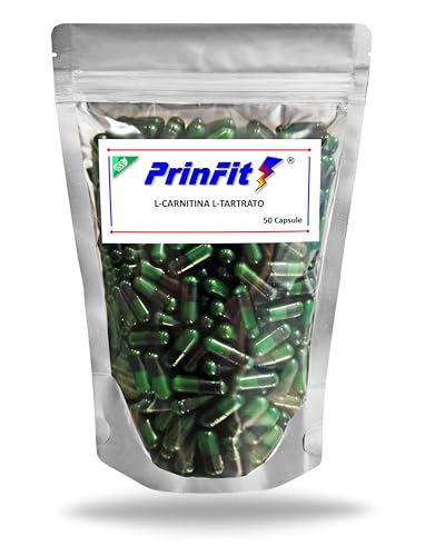 50 Capsule L-Carnitina L-Tartrato Integratore alimentare - 1000mg Alta Dosaggio pura al 100% | per Sportivi per Pre Workout