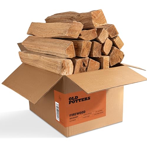 Old Potter Kiln Dried Firewood ~1.5 Cu Ft ~ 38-45 lbs for Solo Stove Firepits and Fireplaces or Cooking 16 Inch Logs Hickory