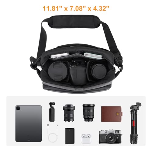 Bolso Camera MOSISO para DSLR y Mirrorless, Negro y Gris miniatura 3