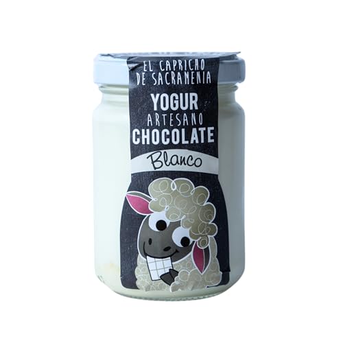 El Capricho de Sacramenia | Pack Chocolate blanco | 20 Yogures Artesanos de Leche de Oveja y Chocolate blanco | Cremoso, Natural y Saludable | Gourmet | Sin Gluten | Sabor Único y Original